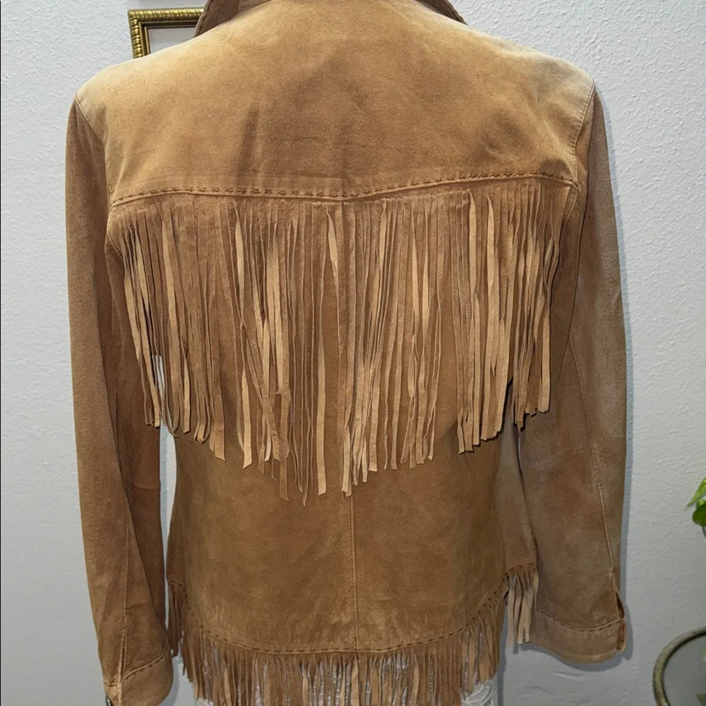 Chico's Camel Fringe Utility Jacket - Picture 7 of 10